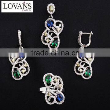 Stylish Fake Gold Jewelry Set New Design Ruby Gemstone Bulk Buy From China TZ-0175 photo-4
