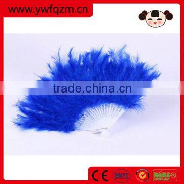 High quality OEM handmade color feather fan