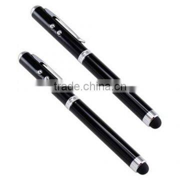 Best quality 4 in 1 LED Light Touch pen Laser Pointer Stylus pen