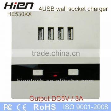 220v Extension Cord Socket Outlet USB Socket With 4 USB Port 5V3A 2 LED Indicator Suit for Hotel School Airport Railway Hospital photo-5