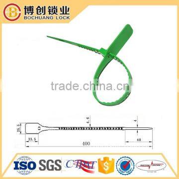 Plastic security strips pull type seals