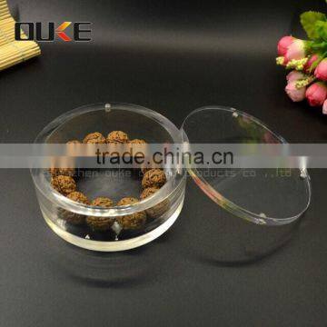 Round Shape Small Custom Acrylic Storage Box With Lid photo-2