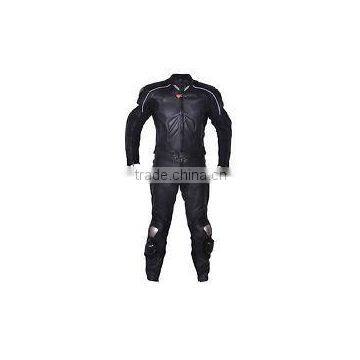 Motorbike Leather Suit With Full Black Color