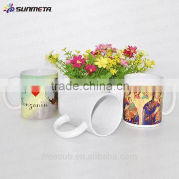 promotional gift 11oz white coated ceramic coffee mug white blank sublimation mug