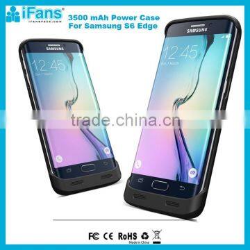 Wholesale iFans Ultra Slim Rohs For Samsung S6 Edge Power Bank Case 3500mAh