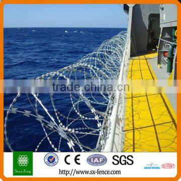 Alibaba High quality metal razor barbed wire/stainless steel wire 3mm/galvanized razor barbed wire