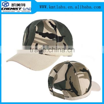 6-Panel custom your own hat with camo fabric baseball cap wholesale