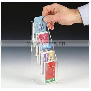 5-Tiered Acrylic Gift Card Display for Tabletops, with Notched Pockets