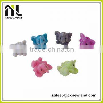 Mini small plastic bear pig elephant animal with keyring hole