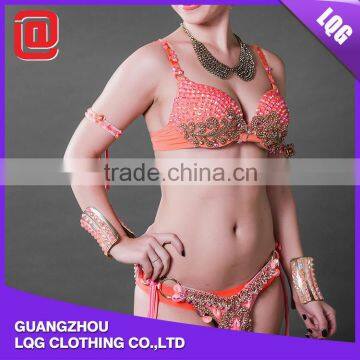 Sexy Rose Red Feather Rhinestone Beaded Mexican Carnival Costumes photo-4