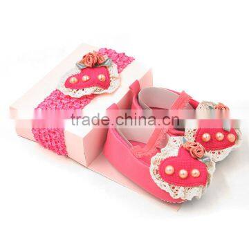 factory directly sell wholesale shabby chic decor/girls shoes accessories/baby headband