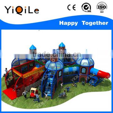 Large Indoor Plastic Slide Childrens Playground Equipment