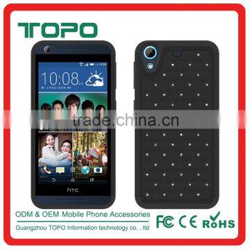 Shockproof Dual Layer Silicone PC Hard Case Studded Diamond Hybrid Case For HTC Desire 626 photo-4