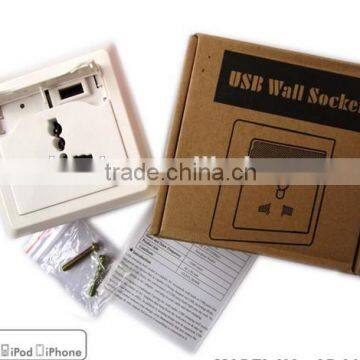 New product 2016, USB universal wall socket for iphone ipad