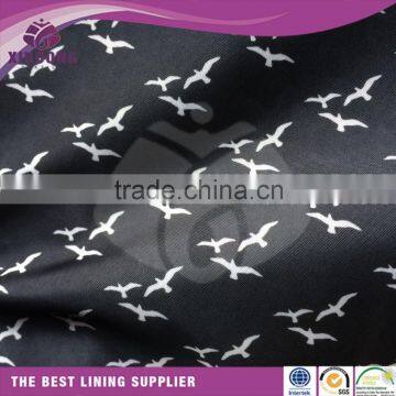 custom made polyester printed taffeta fabric print lining fabric for dress