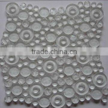 white round glass mosaic tile