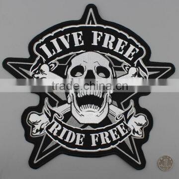 Highquality custom personalized skull embroidery patches