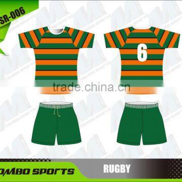 Dye sublimation rugby shirt and shorts