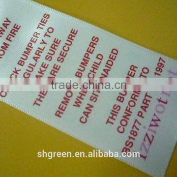Printing clothing label,washable printing garment tag
