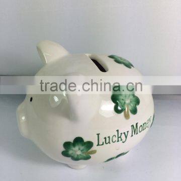 Home decoration hot sale ceramic pig piggy bank