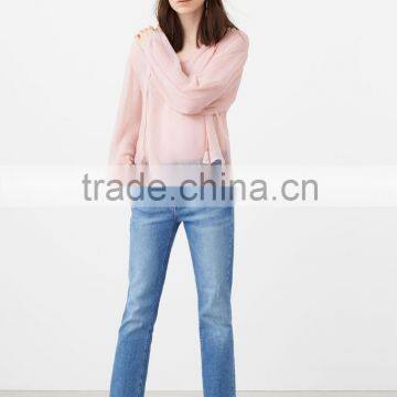 Latest Design Bishop Sleeve Sexy See Through blouses 2016 new designs