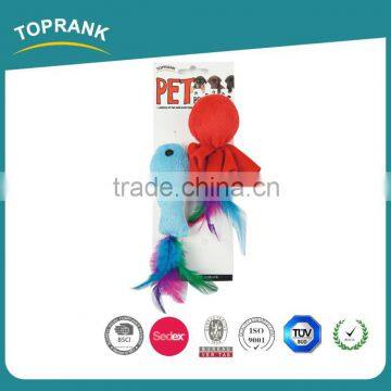 Plastic Cat Toy With Catnip and Feather With High Quality