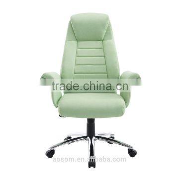 HomCom Light Green High Back Fabric Executive Office Chair