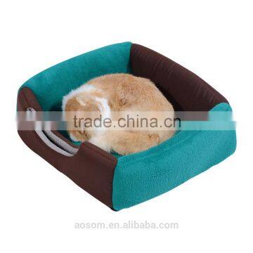 Pawhut Cream Green 2 in 1 Comfortable Cat House Sofa