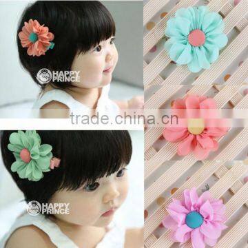 Hot pink sunflower hairpins,wholesale flower hairpins