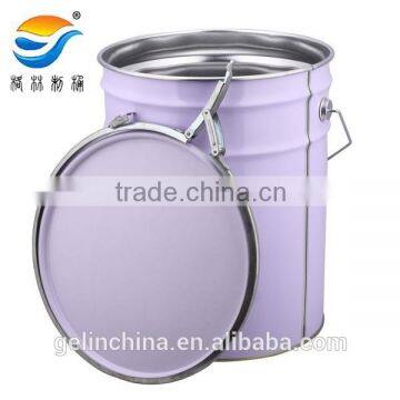 Tin pail with lock ring,20L tin container for paint