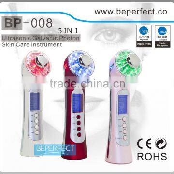 BP-008 factory 3Mhz ultrasonic beauty machine with blue photon and ion skin tightening beauty machine private label print