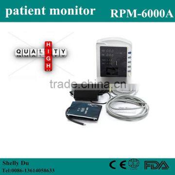 2.8 inch CE Cheap Price High Quality Hospital Vital Sign Monitor (NIBP/SpO2) Multi-Parameter Patient Monitor RPM-6000A-Shelly