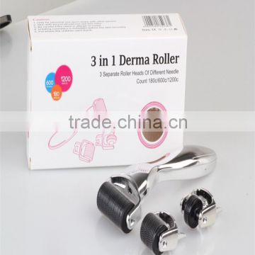 1.5mm Derma Rolling System Titanium Needle 3 In1 Cellulite Treatment Derma Roller Acne Treatment Micro Needle Roller 3.0mmmicro Needle Roller