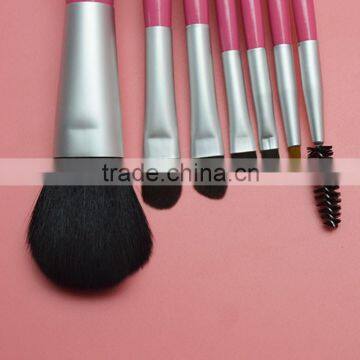 Professional Women Fashion Foundation Cosmetic 7Pcs Makeup Pouch Brush Set