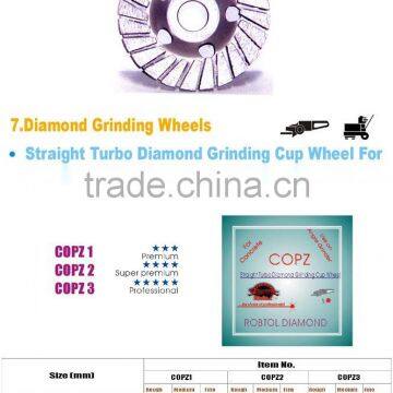 Straight Turbo Diamond Grinding Cup Wheel for Concrete----COPZ