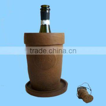 Terracotta individual beer cooler, wine chiller,champagne chiller