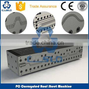CE CERTIFICATE POLYCARBONATE HOLLW PROFILE MAKING MACHINE, PC HOLLOW CORRUGATED ROOF TILE PRODUCTION LINE photo-2