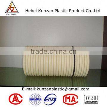 yellow plastic corrugated pipe