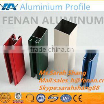 6063 alloy T-5 white powder coating aluminium profile for window usage extrusion profile film package