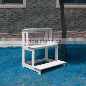 wood plastic flower pot stand