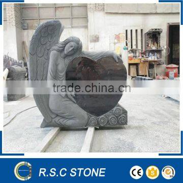 angel with heart granite tombstone granite monument