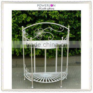 Nicely Classical Vintage Antique White Wrought Irons Antirust Metal Indoor and Outdoor Decorative Garden Flower Planters