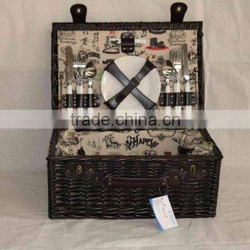 Handmade Luxury Round Wicker Picnic Basket With Handle Wholesale