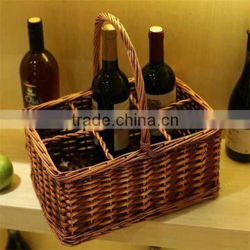 Handmade willow wicker Wine Holder Basket,Wicker Wine Bottle Basket