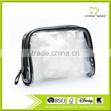 Store More Black Frame Durable Travel Handled Cosmetic Bag with Metal Zipper