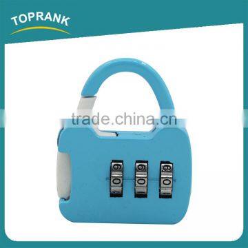 Toprank Factory Produce Bag Shaped Digit Resettable Changeable Combination Lock 3 Digits TSA Luggage Padlock Combination Lock