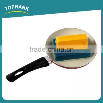 Toprank Customized Colorful Rectangle Shape Kitchen Cleaning Pads Dish Pot Cleaning Sponge Scouring Brush With Plastic Handle photo-4