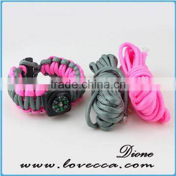 8 in 1 Survival Gear Paracord Bracelet Compass Fishing Kit Flint Fire Starter photo-5