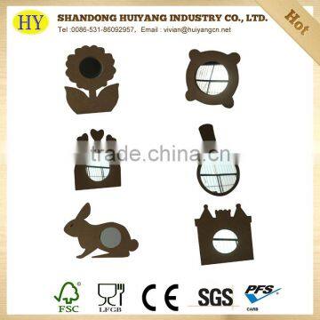 unfinished cheap hot selling wooden mirror