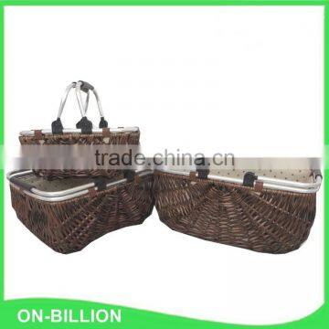 Large Size Willow Shopping Basket With Handles photo-3